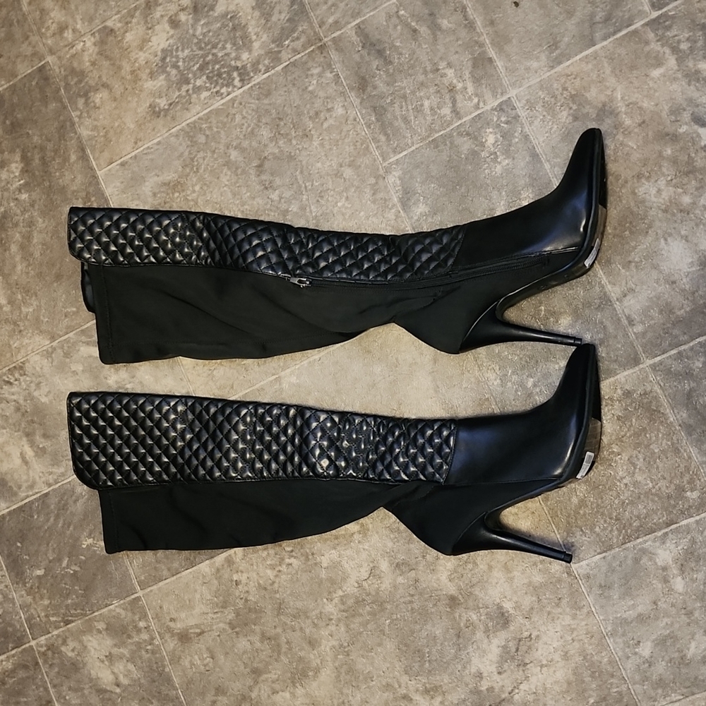 High heel , knee high boots